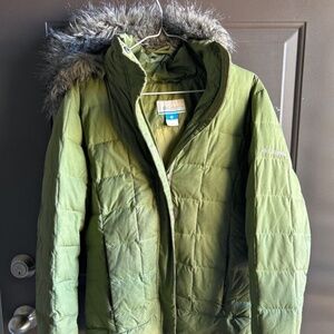 Columbia Omni-Heat Interchange 3 in 1 Winter Jacket Coat Womens Medium Faux Fur